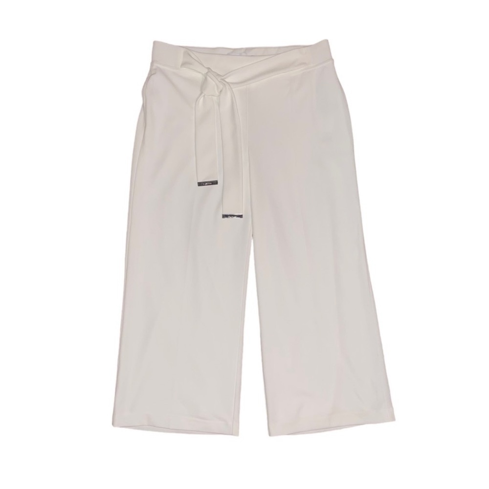 NWT Calvin Klein Wide Leg Capri Pants White Size Medium